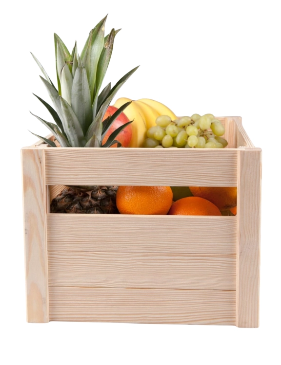 Efloor Skrzynka drewniana 29.5x69x23.5cm Naturalna Dekoracyjna