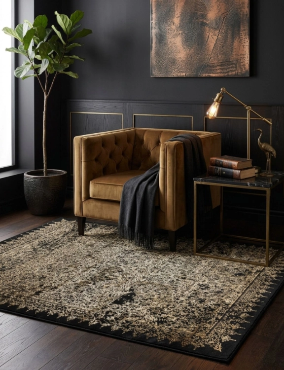 e-floor_dywan_glamour_grece_120x170cm_ornament_czarny