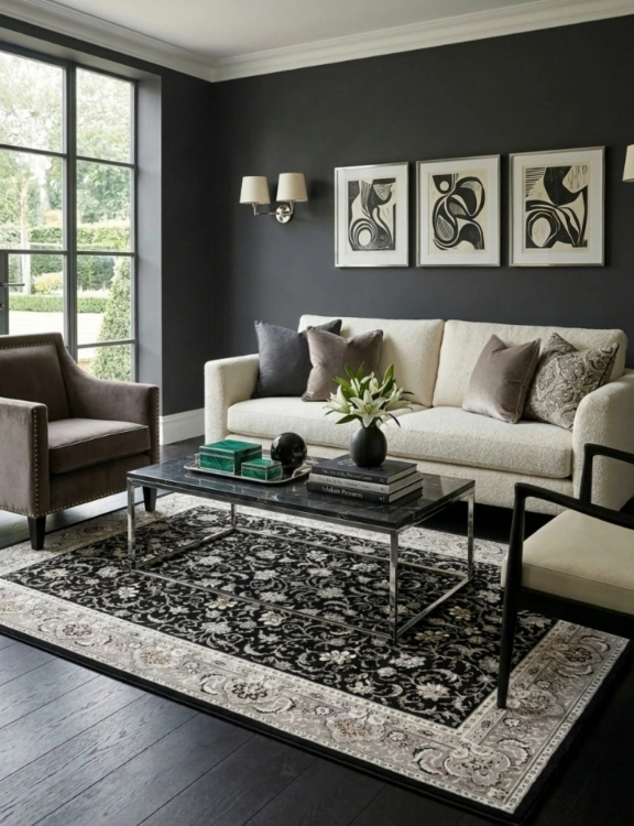 e-floor_dywan_glamour_grece_160x230cm_klasyk_czarny