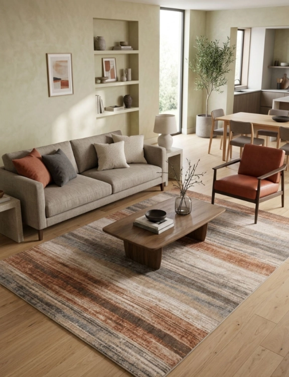 e-floor_dywan_vintage_country_160x230cm_ombre_pasy_bezowy
