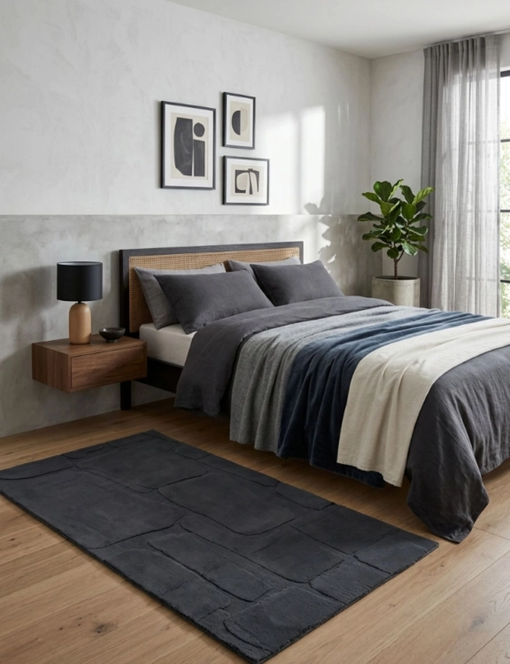 efloor_dywan_rabbit_3D_80x150cm_modern_ciemny_szary