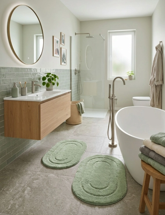 e_floor_komplet_dywanikow_lazienkowych_soft_owal_zestaw_2szt_40x60cm_+_50x80cm_zielony
