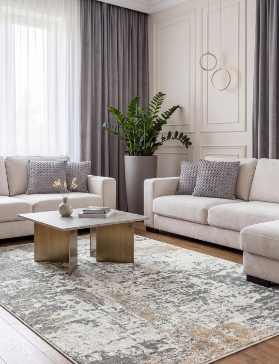 e-floor Dywan Nowoczesny Wenecja 160x230cm Przecierka Szary