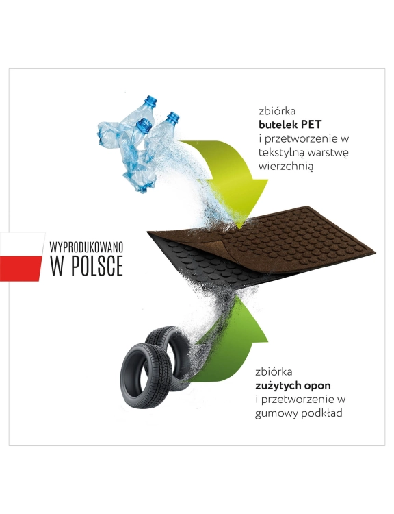 e-floor Wycieraczka Half Moon Contours Szary