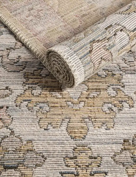 Chodnik Wełniany Sahara 80x200cm Ornament Vintage Beżowy
